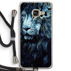 CaseCompany Darkness Lion: Samsung Galaxy A3 (2016) Transparant Hoesje met koord