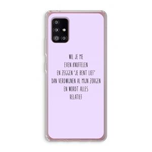 CaseCompany Relatief: Samsung Galaxy A51 5G Transparant Hoesje