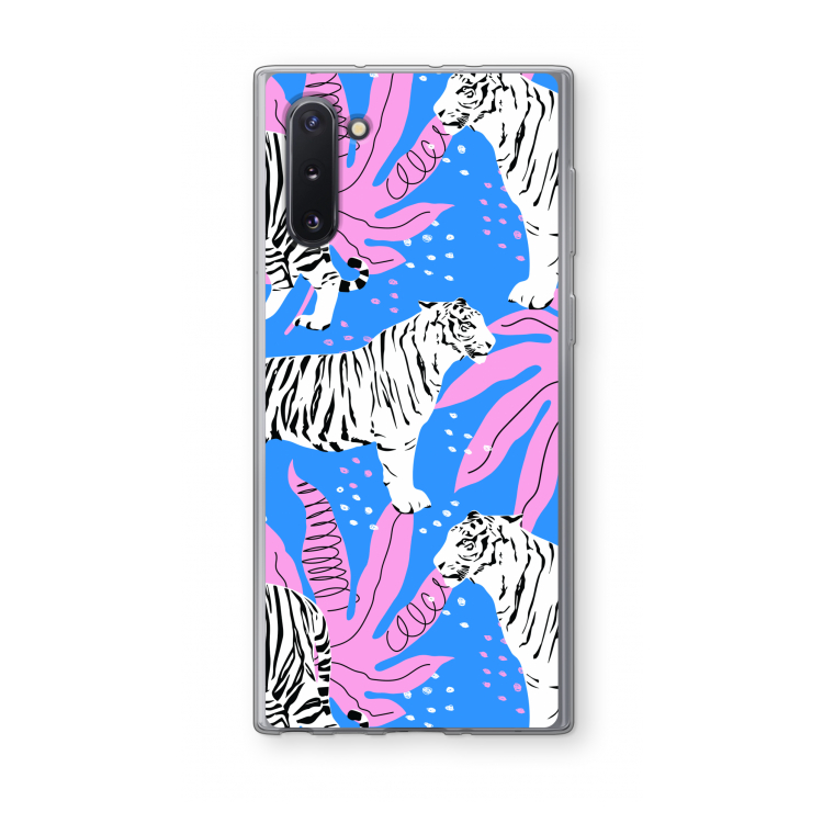 CaseCompany Tijger: Samsung Galaxy Note 10 Transparant Hoesje