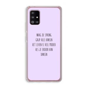 CaseCompany Sprong: Samsung Galaxy A51 5G Transparant Hoesje