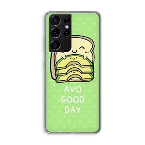 CaseCompany Avo Good Day: Samsung Galaxy S21 Ultra Transparant Hoesje