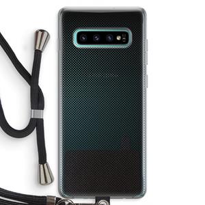 CaseCompany Musketon Halftone: Samsung Galaxy S10 Plus Transparant Hoesje met koord