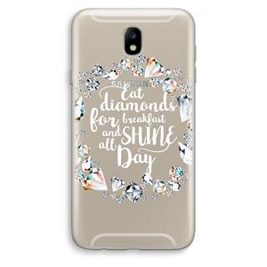 CaseCompany Diamonds: Samsung Galaxy J7 (2017) Transparant Hoesje
