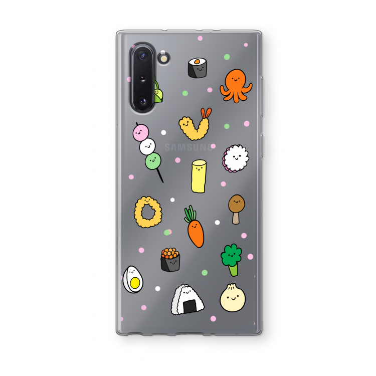 CaseCompany Happy bento friends: Samsung Galaxy Note 10 Transparant Hoesje