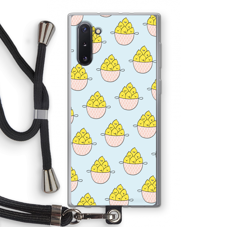 CaseCompany Citroenen: Samsung Galaxy Note 10 Transparant Hoesje met koord