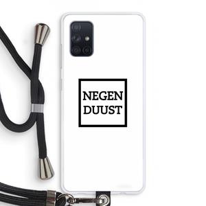 CaseCompany Negenduust vierkant: Samsung Galaxy A71 Transparant Hoesje met koord
