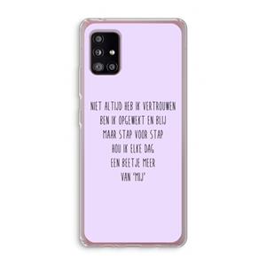 CaseCompany Zelfvertrouwen: Samsung Galaxy A51 5G Transparant Hoesje