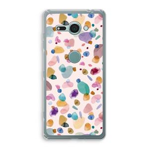 CaseCompany Terrazzo Memphis Pink: Sony Xperia XZ2 Compact Transparant Hoesje