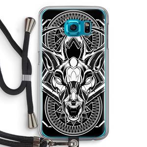 CaseCompany Oh Deer: Samsung Galaxy S6 Transparant Hoesje met koord