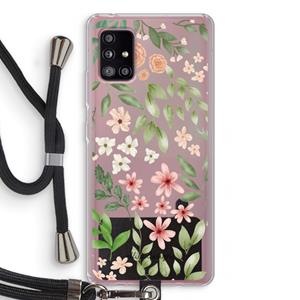 CaseCompany Botanical sweet flower heaven: Samsung Galaxy A51 5G Transparant Hoesje met koord
