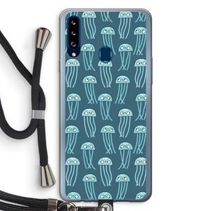 CaseCompany Kwallie: Samsung Galaxy A20s Transparant Hoesje met koord