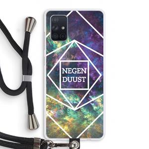 CaseCompany Negenduust ruimte: Samsung Galaxy A71 Transparant Hoesje met koord