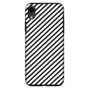 CaseCompany Strepen zwart-wit: iPhone XR Tough Case