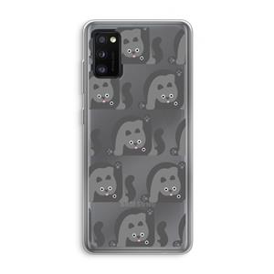 CaseCompany Cats: Samsung Galaxy A41 Transparant Hoesje