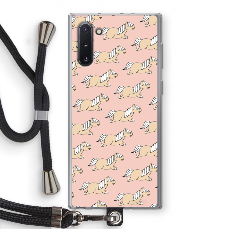 CaseCompany Ponys: Samsung Galaxy Note 10 Transparant Hoesje met koord