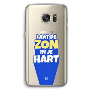 CaseCompany Laat de zon in je hart: Samsung Galaxy S7 Transparant Hoesje