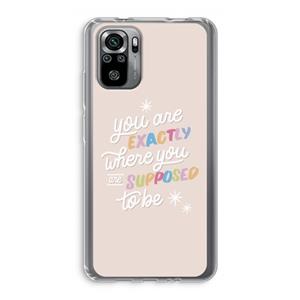 CaseCompany Right Place: Xiaomi Redmi Note 10S Transparant Hoesje