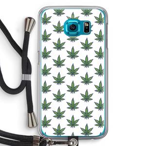 CaseCompany Weed: Samsung Galaxy S6 Transparant Hoesje met koord