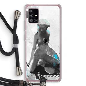 CaseCompany I will not feel a thing: Samsung Galaxy A51 5G Transparant Hoesje met koord