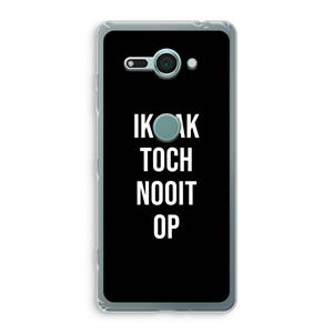 CaseCompany Ik pak nooit op - Zwart: Sony Xperia XZ2 Compact Transparant Hoesje