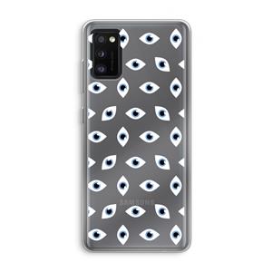 CaseCompany Eyes pattern: Samsung Galaxy A41 Transparant Hoesje