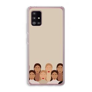 CaseCompany Girls girls girls: Samsung Galaxy A51 5G Transparant Hoesje