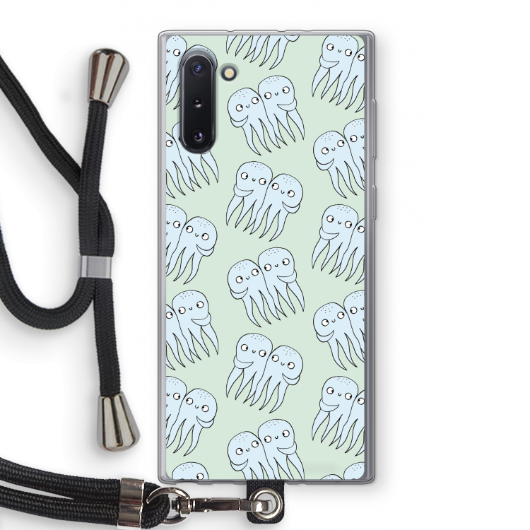 CaseCompany Octopussen: Samsung Galaxy Note 10 Transparant Hoesje met koord