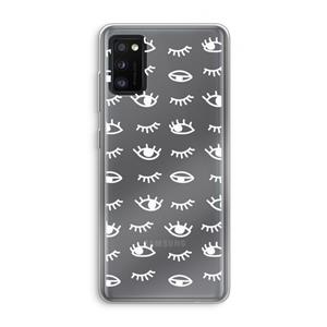 CaseCompany Eye pattern #3: Samsung Galaxy A41 Transparant Hoesje