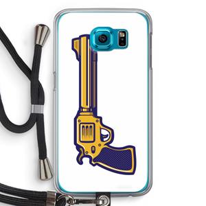 CaseCompany Pew Pew Pew: Samsung Galaxy S6 Transparant Hoesje met koord