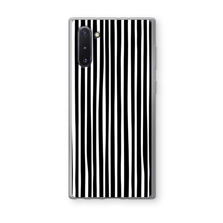 CaseCompany Stripes: Samsung Galaxy Note 10 Transparant Hoesje