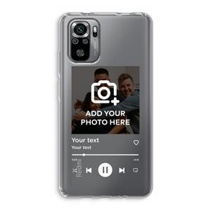 CaseCompany Music Player: Xiaomi Redmi Note 10S Transparant Hoesje