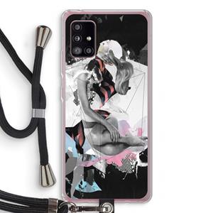 CaseCompany Camouflage de sommeil: Samsung Galaxy A51 5G Transparant Hoesje met koord