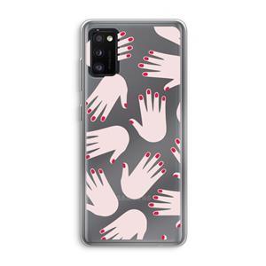 CaseCompany Hands pink: Samsung Galaxy A41 Transparant Hoesje