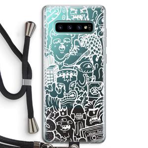 CaseCompany Vexx Mixtape #2: Samsung Galaxy S10 Plus Transparant Hoesje met koord