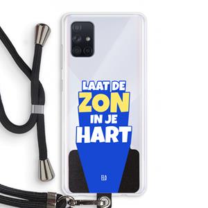CaseCompany Laat de zon in je hart: Samsung Galaxy A71 Transparant Hoesje met koord
