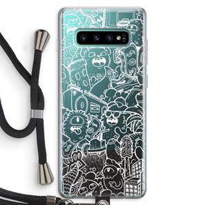 CaseCompany Vexx City #2: Samsung Galaxy S10 Plus Transparant Hoesje met koord