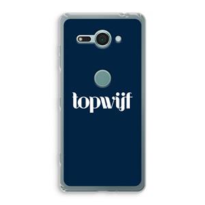 CaseCompany Topwijf Navy: Sony Xperia XZ2 Compact Transparant Hoesje