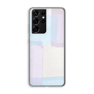 CaseCompany Square pastel: Samsung Galaxy S21 Ultra Transparant Hoesje