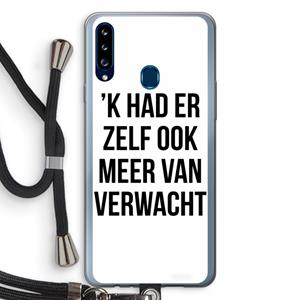 CaseCompany Meer verwacht: Samsung Galaxy A20s Transparant Hoesje met koord