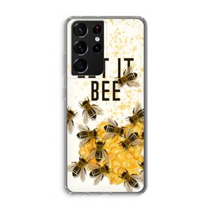 CaseCompany Let it bee: Samsung Galaxy S21 Ultra Transparant Hoesje