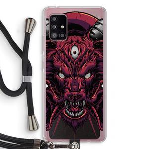 CaseCompany Hell Hound and Serpents: Samsung Galaxy A51 5G Transparant Hoesje met koord