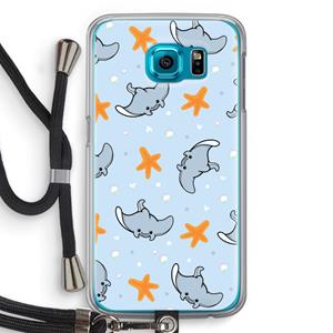 CaseCompany Manta: Samsung Galaxy S6 Transparant Hoesje met koord