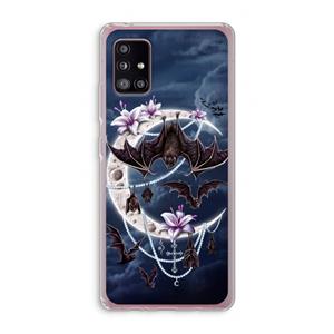 CaseCompany Vleermuizen Maan: Samsung Galaxy A51 5G Transparant Hoesje
