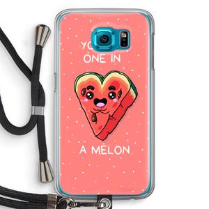 CaseCompany One In A Melon: Samsung Galaxy S6 Transparant Hoesje met koord