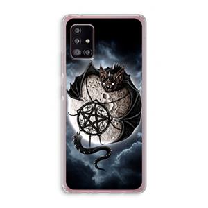 CaseCompany Volle maan: Samsung Galaxy A51 5G Transparant Hoesje