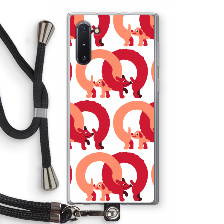 CaseCompany Dogs: Samsung Galaxy Note 10 Transparant Hoesje met koord