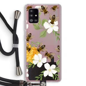 CaseCompany No flowers without bees: Samsung Galaxy A51 5G Transparant Hoesje met koord