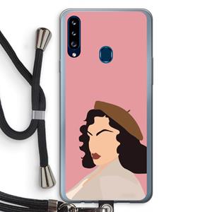 CaseCompany Confidence: Samsung Galaxy A20s Transparant Hoesje met koord