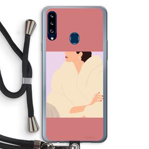 CaseCompany Cosy: Samsung Galaxy A20s Transparant Hoesje met koord