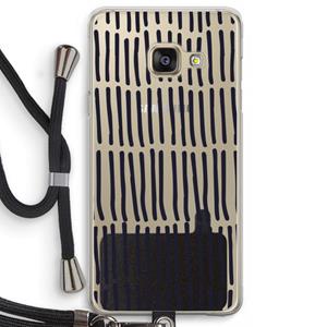 CaseCompany Moroccan stripes: Samsung Galaxy A3 (2016) Transparant Hoesje met koord